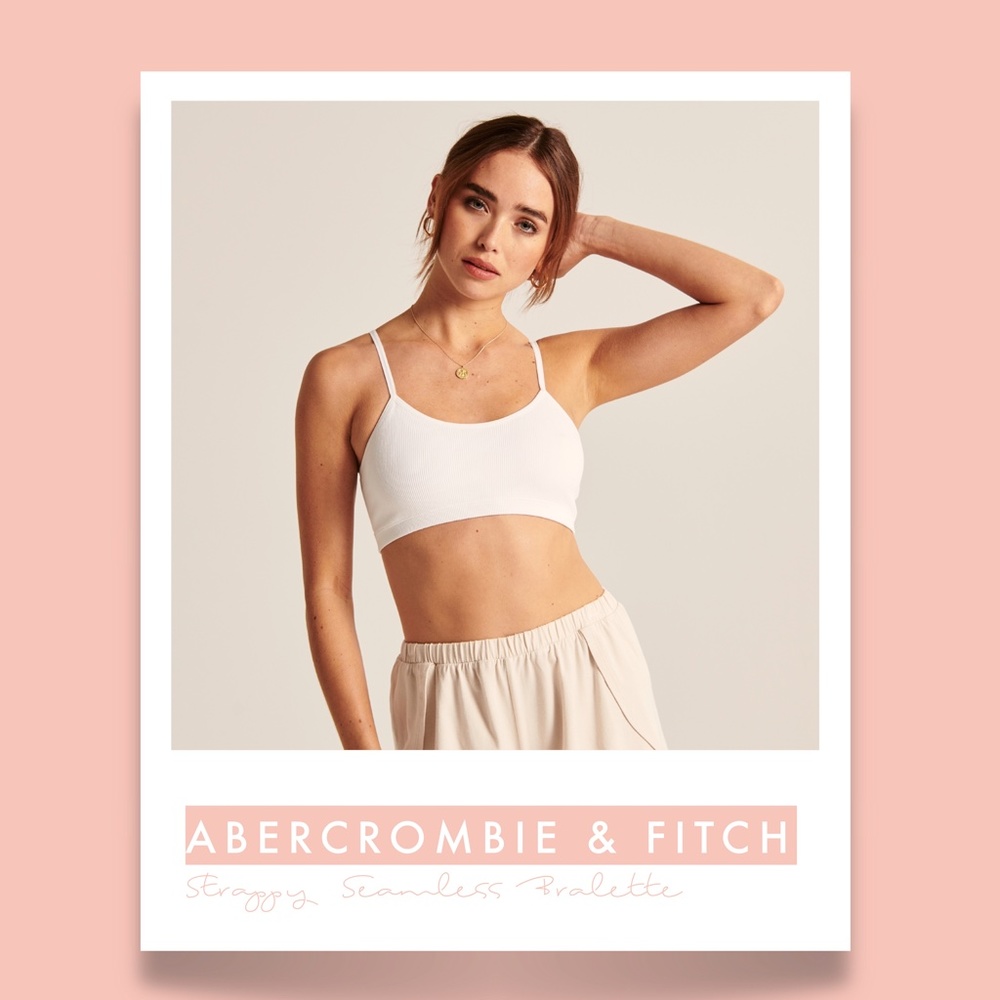 ABERCROMBIE & FITCH - Strappy Seamless Scoopneck Bralette - NWT